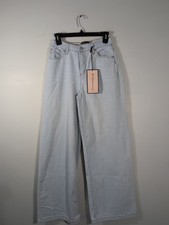 BCBGeneration Wide Leg High Waist Jeans Light Wash 5/27 New