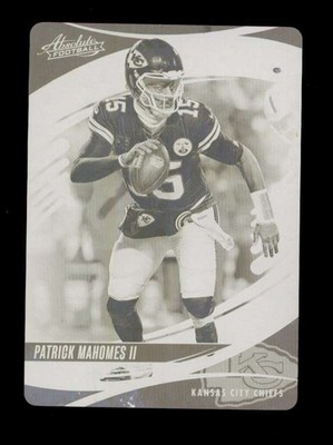 PATRICK MAHOMES II 2025 PANINI ABSOLUTE #53 MASTERPIECE PRINTING PLATE T6923