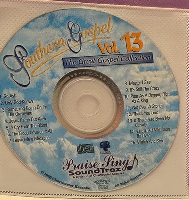 70013  GREAT GOSPEL COLLECTION   KARAOKE CDG LOT FL GA