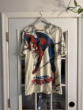 Vintage 1993 AOP Spider Man Marvel comics Size: Large Fruit of Loom Made in USA