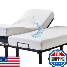 Waterproof Split King Mattress Protector for Adjustable Bed 2-Pack Cover