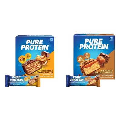 Pure Protein Chocolate Peanut Butter & 12 Count+ 12 Count, brown