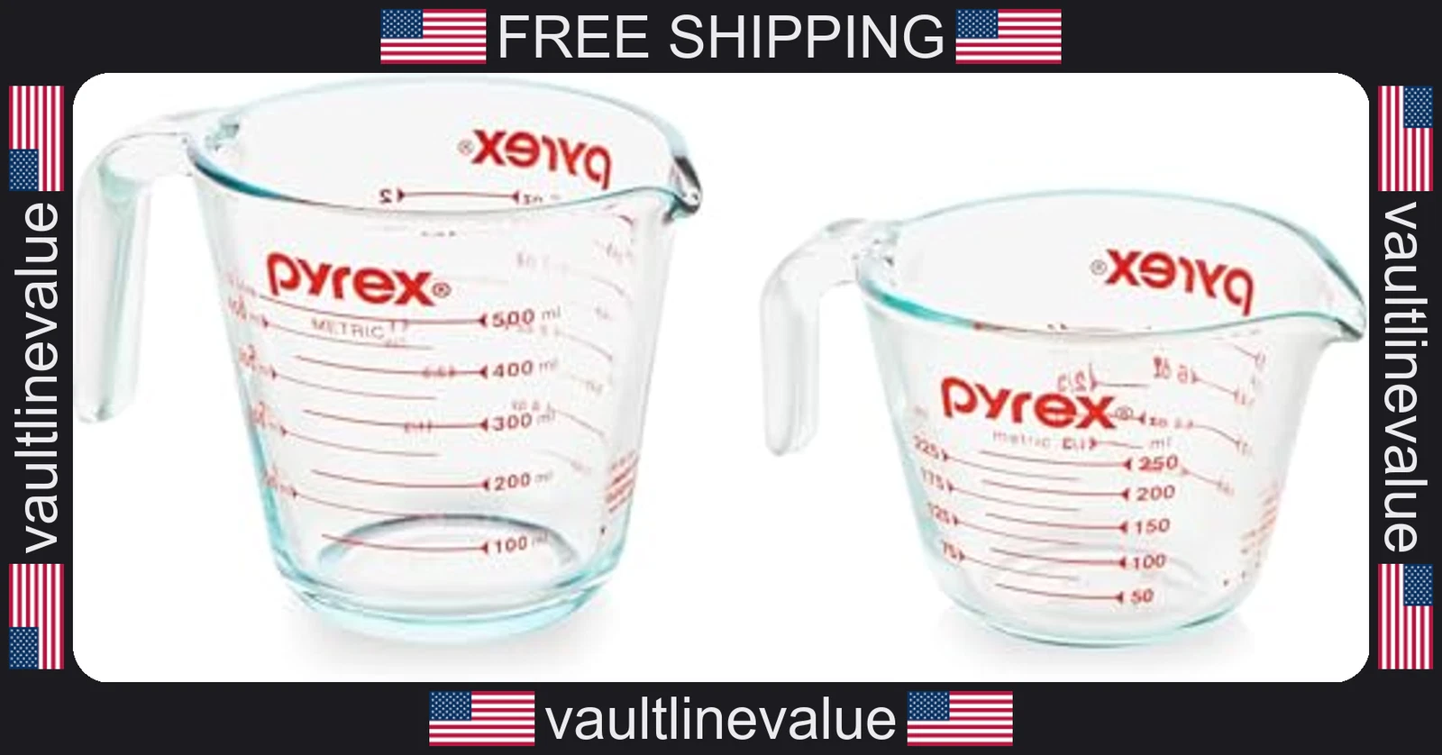 Pyrex Essentials (2-Pack) Glass Measuring Cups Set, (1 & 2 Cup) Measuring Cups