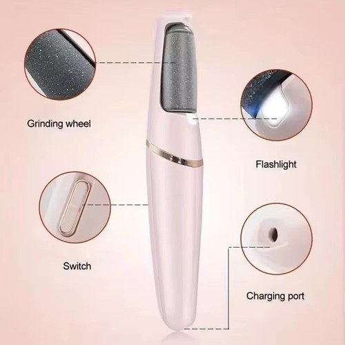 NEW USB Electric Foot Pedicure Grinder Dead Skin Callus Remover Roller Pink Gift - Picture 13 of 24