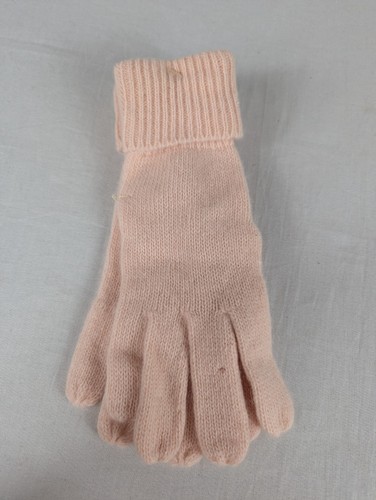 Vintage Wool Angora Rabbit Pink Gloves Knit Folded Driving Winter NEW NWT - Picture 3 of 6