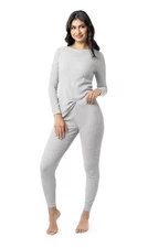 Fruit of the Loom Women's Recycled Waffle Thermal Top & Thermal Bottom