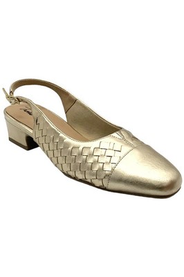 Trotters Women's DEA Woven Pump Gold