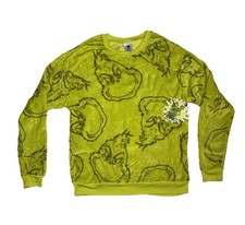 The Grinch Fuzzy Pullover Sweatshirt NEW With Tag On Christmas Size L Holiday