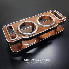 Jdm Chrome Brim Wood Grain Large Vip Cup Holder Drinks Car Instrument Desk Table Jdm Chrome Brim Wood Grain Large Vip Cup Holder Drinks Car Instrument Desk Table