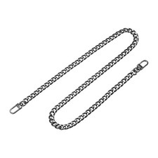 Iron Flat Chain Strap, 32" Handbag Chains Purse Straps DIY Replacement, Black