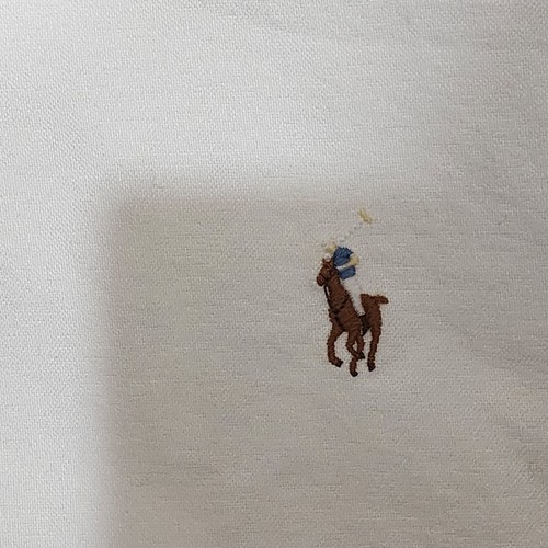 Polo Ralph Lauren Chambray chemise Oxford 3XB blanc avec poney manches courtes 125 $ neuf avec étiquette - Photo 5/11
