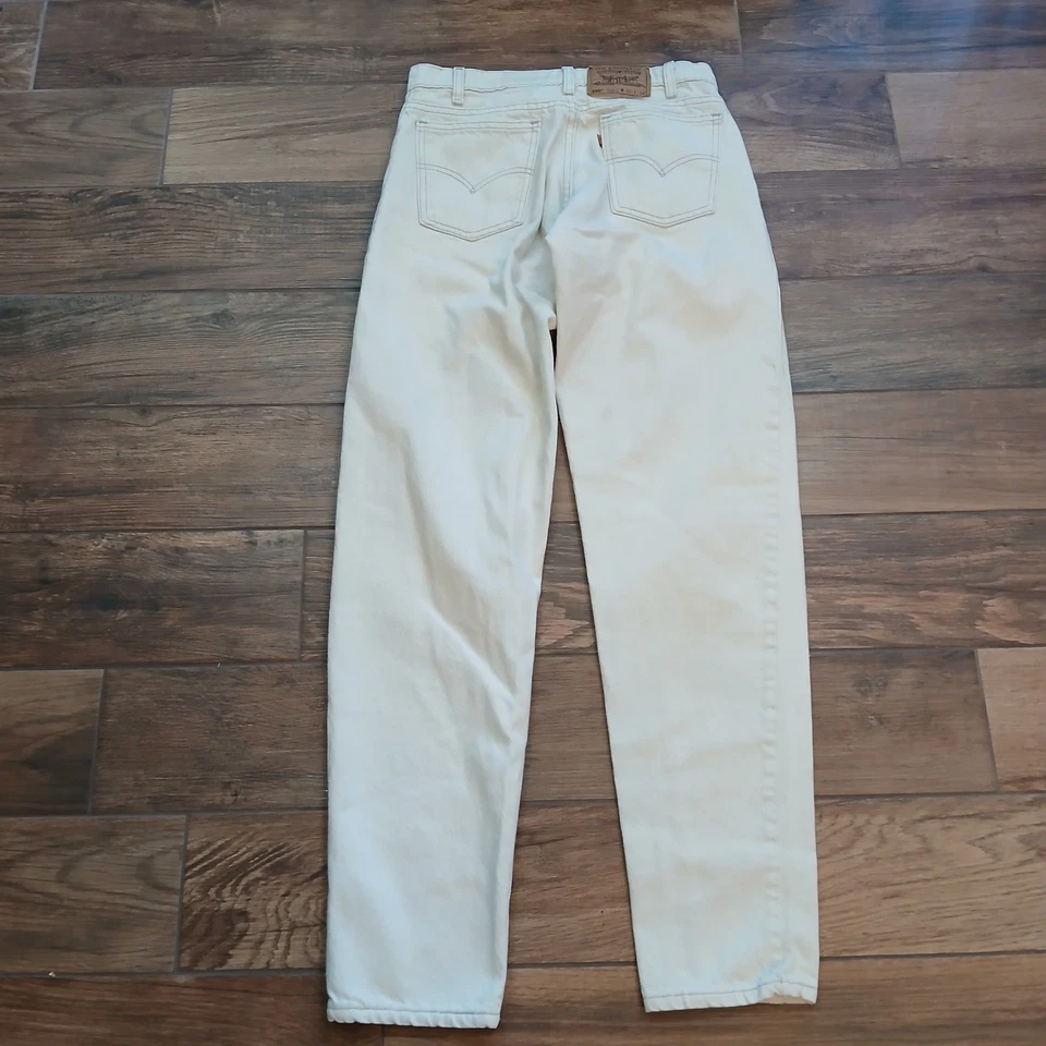 Jeans Levis vintage para hombre 32x34 blanco 550 naranja lengüeta cónica EE. UU. AÑOS 90 (SE ADAPTA A 30x33) Foto 2 de 4