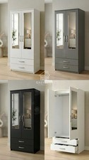 2-Door Mirrored Wardrobe – Fully Assembled Modern & Stylish Storage Solution