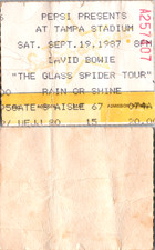 1987 DAVID BOWIE CONCERT TICKET STUB, TAMPA STADIUM