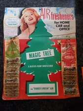 Little Trees Car Freshener 1960s UK - Magic Tree Display -  Very Rare 1 Of Kind