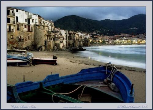 Michael Seewald's 4x6" (5) blank greeting art cards 'Cefalu, Sicily, Italy'  - Picture 1 of 1