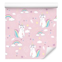 10M Vlies Tapeten Rollen Kinderzimmer Magische Katzen Regenbogen Herzen Xxl 2596