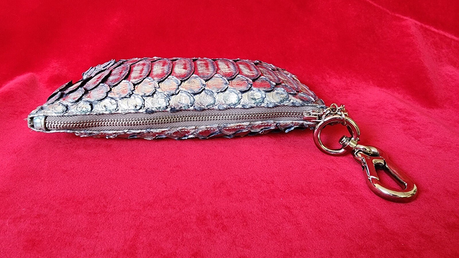 Rashedah Python Silver Blue Clutch - image 5