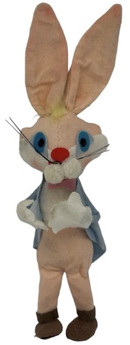 Vintage Felt Easter Bunny Rabbit 10.25” Tall Posable Legs Made In Japan - Picture 2 of 10