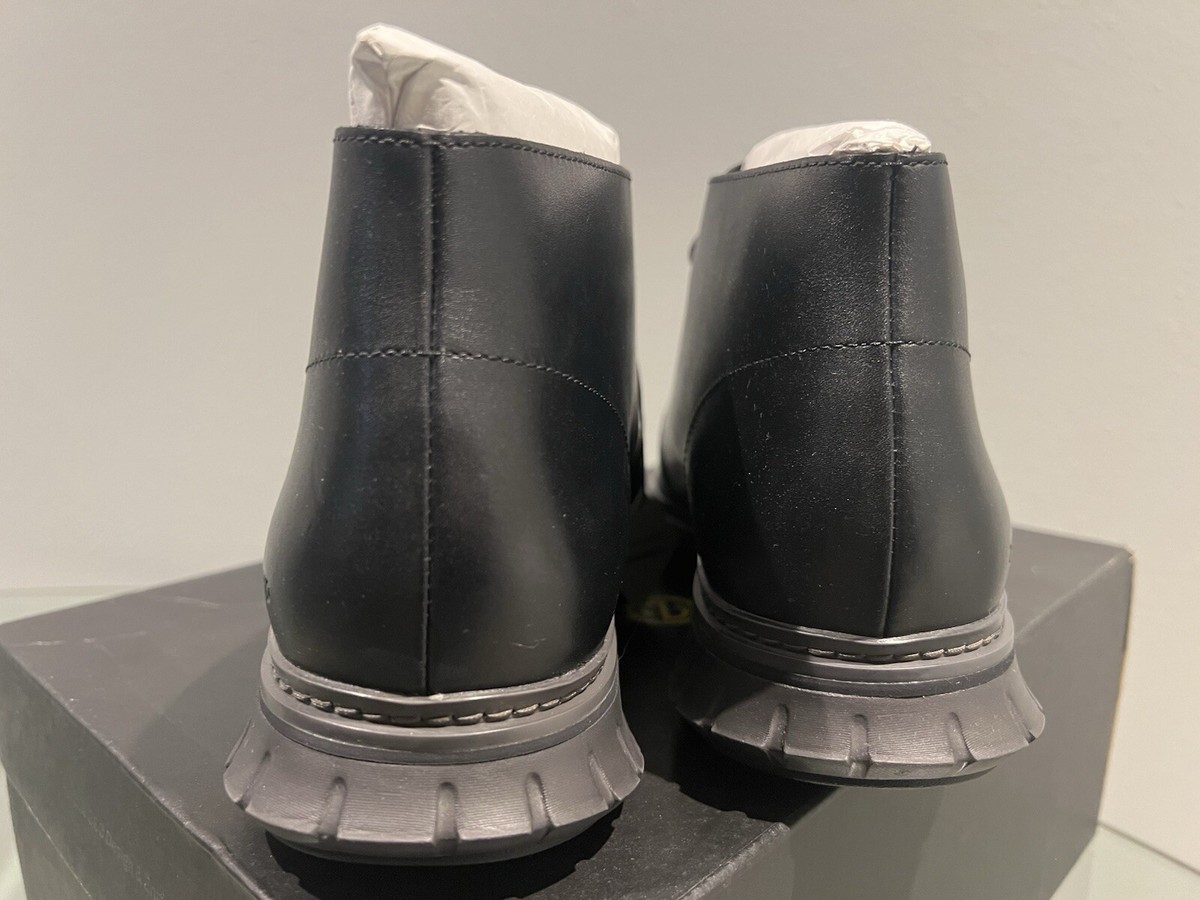 Cole Haan Boots Mens 11.5 Black Leather Zerogrand Chukka Ankle Lace Up Casual Cole Haan ZeroGrand Mens Size 11.5 Black Leather Plain Toe  main image 2