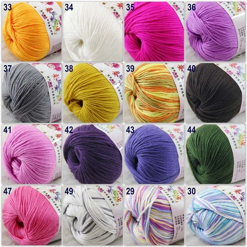 Sale 1 Skeinsx50g Cashmere Silk Wool Children Hand Knit Blankets Crochet Yarn 12 - Picture 9 of 10