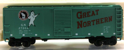 N SCALE BROOKLYN LOCOMOTIVE WORKS 40' BOXCAR GREEN GREAT NORTHERN Rail # 27064
