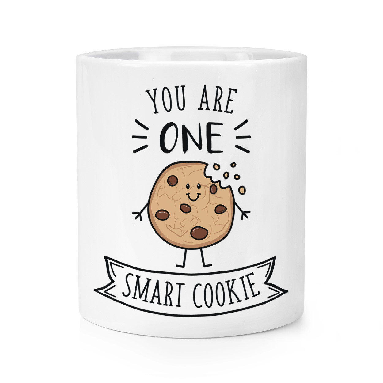 You Are One Smart Cookie Makeup Brush Pencil Pot Teacher Student Genius