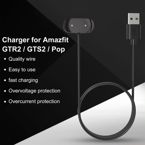 USB Charging Cable Smartwatch Charger Adapter for Amazfit GTR2 / GTS2 / Pop - Photo 3 sur 8
