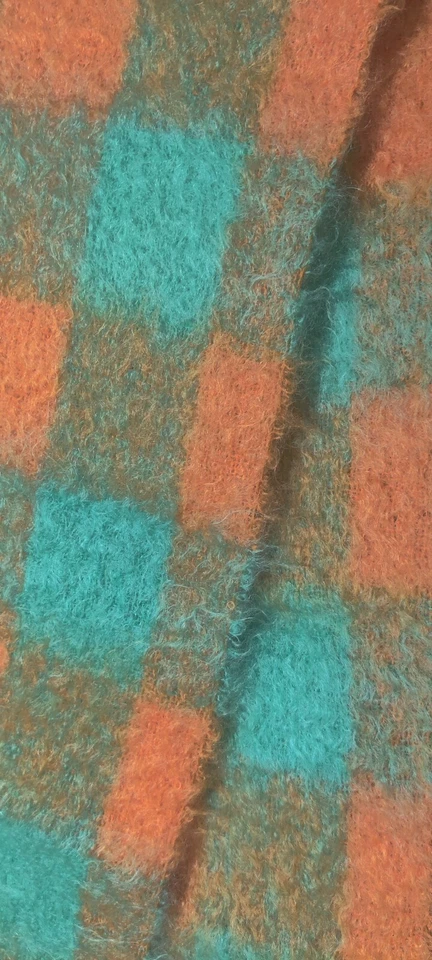 Bufanda a cuadros vintage de mohair puro Glen Elgin Foto 3 de 4