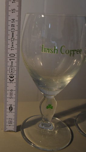 5 Irish Coffee Gläser mit Kleeblatt und Rechaud (nur sehr wenig benutzt) - Bild 4 von 8