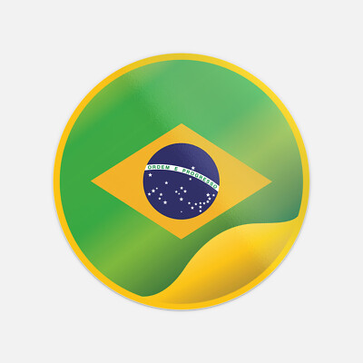 Brasil Soccer Cup Ordem E Progresso Football World Sport Vinyl Sticker Decal