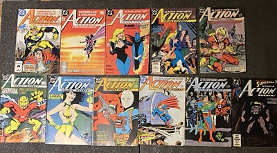 DC Action Comics Vintage Comic Book Bundle X 11 - Cent Copies Black Canary