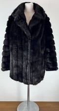 Vintage Astraka Faux Fur Black Coat Size 20 Warm Glamorous Coat