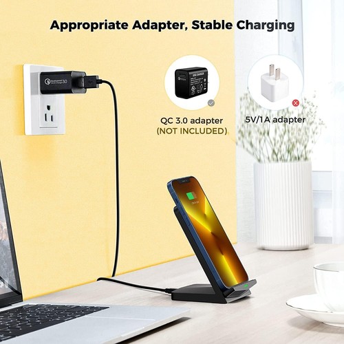 Chargeur sans fil rapide 15W - Design double bobine, pack de 2 pour une utilisation sans effort - Photo 8 sur 9