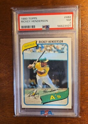 Rickey Henderson RC 1980 Topps #482 PSA7