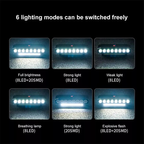 Rechargeable 8x LED Bike Light USB MTB Waterproof Bicycle Front Headlight UK - Picture 9 of 13