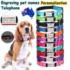 Reflective Nylon Personalised Dog Collar Custom ID Name Phone Number Collars AU
