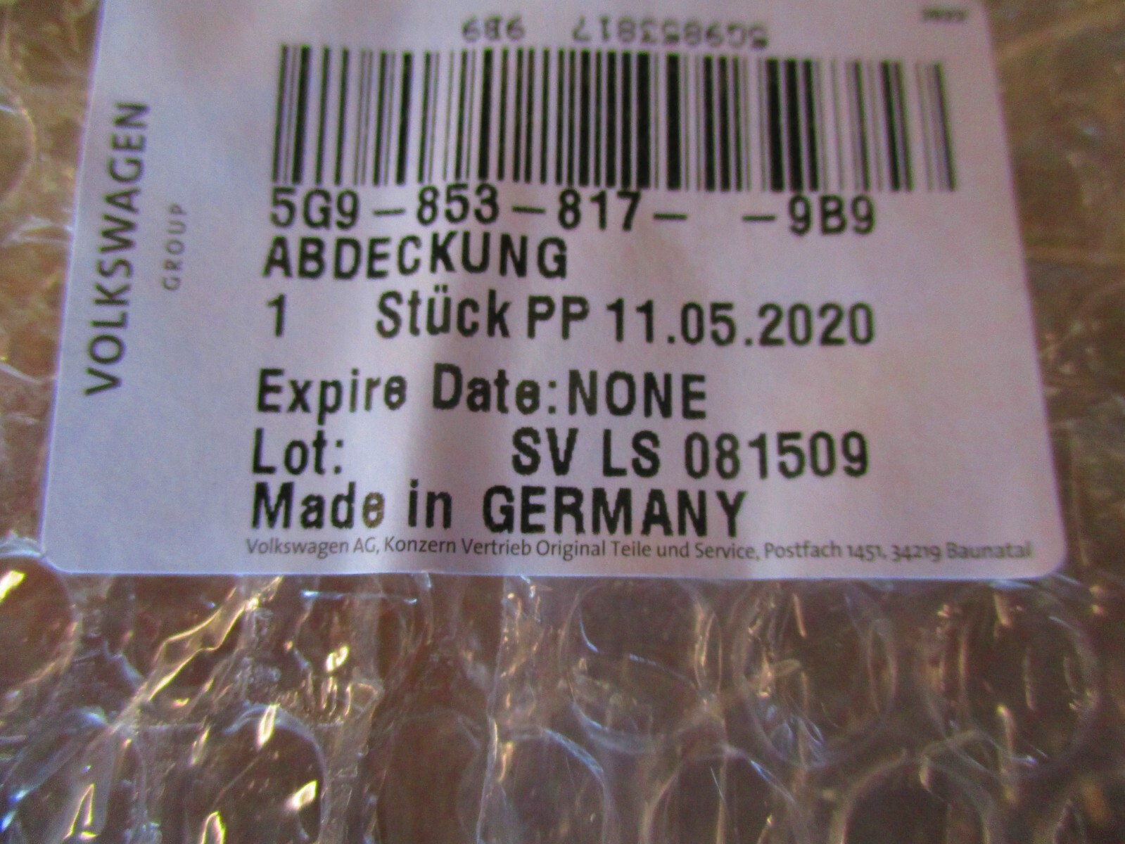 OEM Genuine Volkswagen VW Golf Alltrack Rear Fender Wheel Arch  