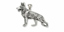 German Shepherd Pendant Jewelry Sterling Silver Handmade Dog Pendant D57-P