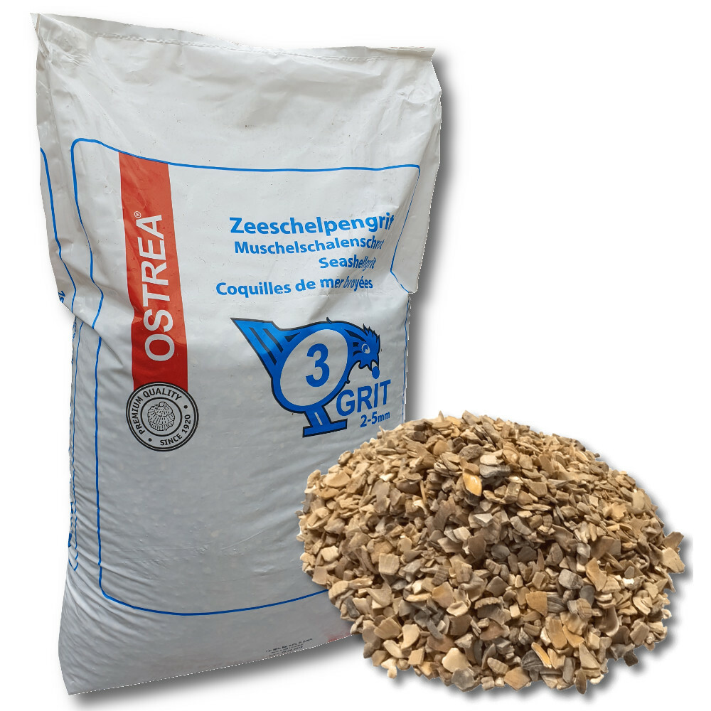 Gravier de coquilles de moule Ostrea contre les limaces sac de 25 kg