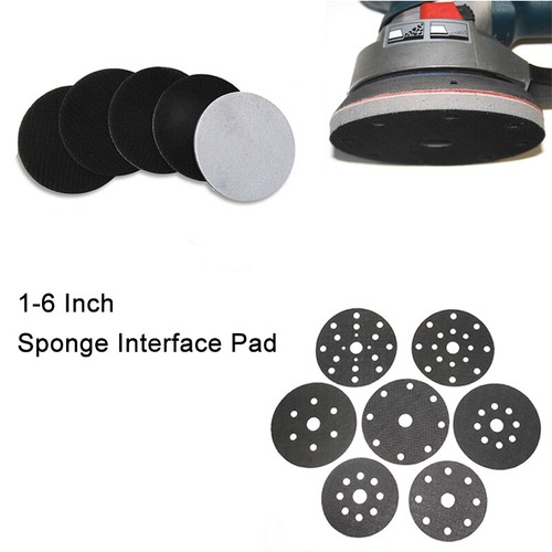 1''- 6'' Soft Cushion Interface Pad For Hook & Loop Sanding Disc Backing Pads AU
