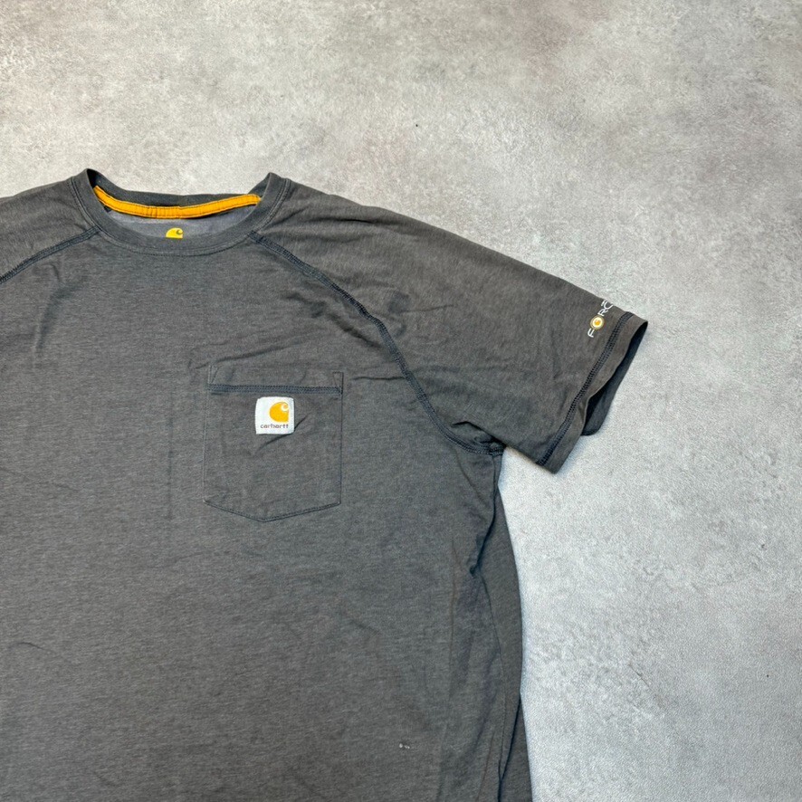 Carhartt T-Shirt Mens Y2K USA Short Sleeve Pocket Workwear Tee, Grey Large image 2