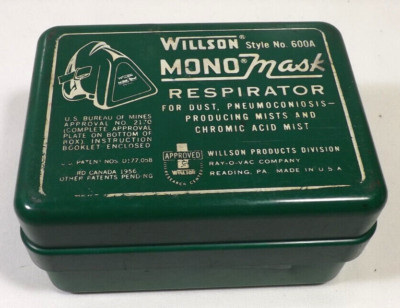 Vintage Fifties MINING ~ Willson Mono Mask Respirator #600A BOX Only