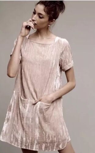 NWT Anthropologie Maeve The Somerset Velvet Edition Mini Dress Blue Green  Size M | eBay