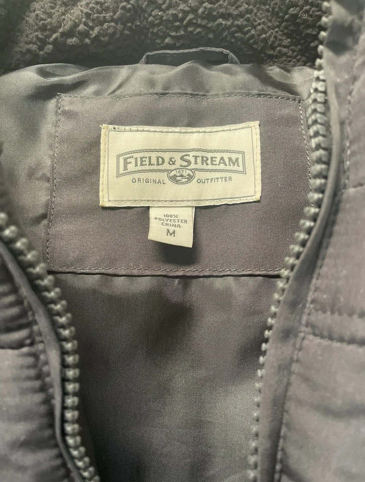 Field & Stream Mens Size M Heavyweight Insulated Black Puffer Vest Full Zipper - Image 3 of 4