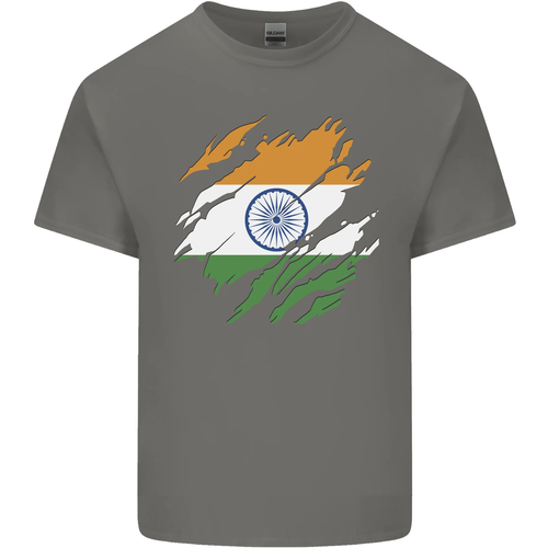Torn India Flag Indian Day Football Kids T-Shirt Childrens - Picture 7 of 72