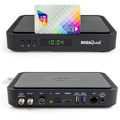 TiVuSat Karte 4K + Zertifizierter DIGIQuest Q90 UHD