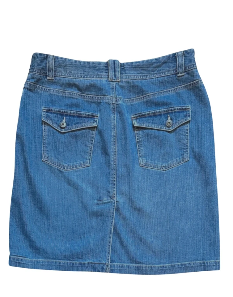 Falda vaquera para mujer SONOMA Life Style abertura trasera bolsillos delanteros y traseros talla 12 Foto 2 de 3