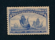 drbobstamps US Scott #233 Mint Hinged XF+ Stamp Cat $55