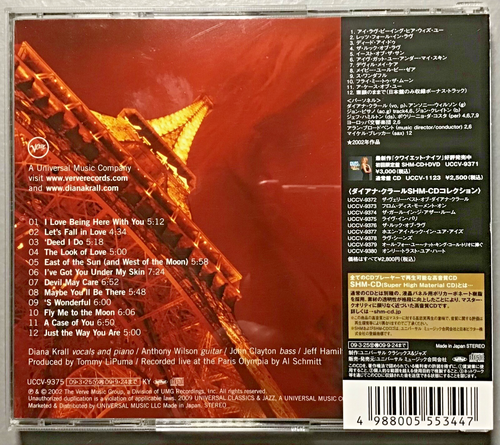 Diana Krall - Live In Paris (2002) - Japanese SHM CD - UCCV-9375 - 2009 Reissue - Bild 2 von 4